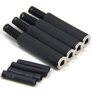 wuernine 4個セット はんだ式 6.35mmモノラル標準ジャックメスプラグ