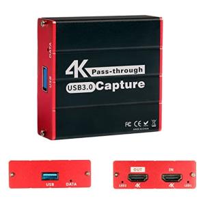 Mirabox 4K キャプチャーボード パススルーUSB 3.0 外付け