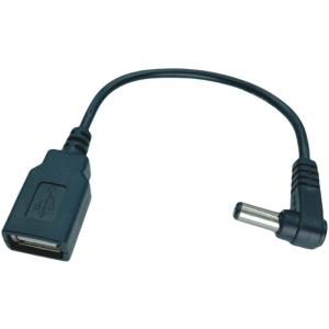 CNCTWO(コネクトツー) USB延長/変換電源供給ケーブル DC(外径5.5/2.5mm)オス-USB A(メス) L字型プラグ 5V