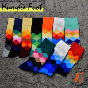 メンズ ソックス 靴下 ブロックチェック オシャレ おもしろ SOCKS 目立つ お祝い お洒落 グ...