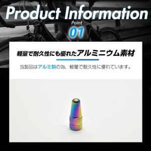 自転車 バルブキャップ チタン カラー 調 仏...の詳細画像3