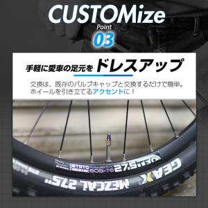 自転車 バルブキャップ チタン カラー 調 仏...の詳細画像5