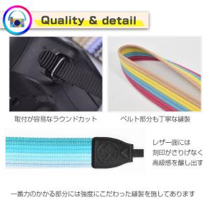 カメラストラップ ストライプ パターン カメラ...の詳細画像4