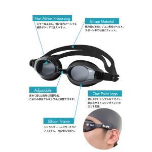 EMPT 水泳 ゴーグル スイムゴーグル ブラ...の詳細画像4