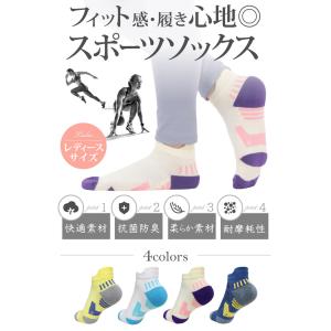 ランニングソックス レディース2 くるぶしソッ...の詳細画像1