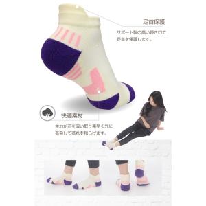 ランニングソックス レディース2 くるぶしソッ...の詳細画像5