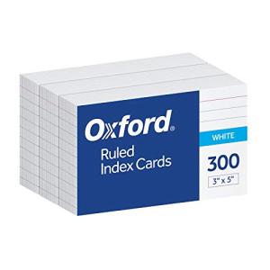 Oxford (オックスフォード) 3 x 5インチ 罫線入り インデックスカード 300枚 ホワイト (10013)