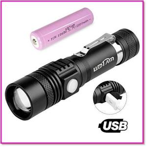 超小型LED懐中電灯USB充電式超高輝度米CREE社製XML-T6搭載明るさ800ルーメン軍用停電IPX5防水 0164