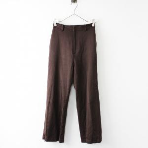 【スプリングセール】2018AW 定価3.9万 L'Appartement Deuxieme Classe アパルトモン Col Pierrot Side Zip Pants 34/ブラウン パンツ 無地 2400011677839｜tresorstore