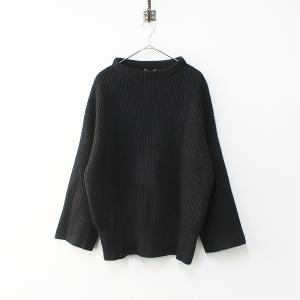 【スプリングセール】2019AW 定価3.6万 Deuxieme Classe ドゥーズィエムクラス ウール Cool ニット /ブラック プルオーバー トップス 2400012050419-.｜tresorstore