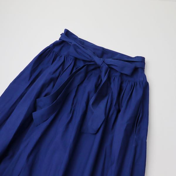 【サマーセール】haupia ハウピア いくつもの表情のあるスカート 38/ブルー ボトムス ギャザ...