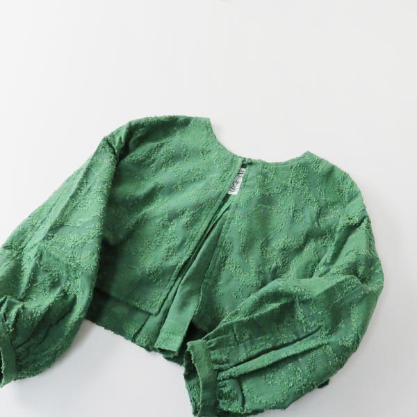 2023年 マダマダ MADDER MADDER グッドラックペイズリージャカードボレロ /グリーン...