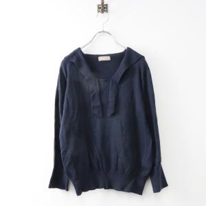 2020SS マーガレットハウエル MARGARET HOWELL SAILOR COLLAR JUMPER セーラーカラーニット 2/ネイビー【2400013742252】｜tresorstore