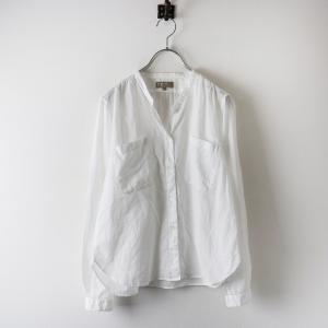 マーガレットハウエル MARGARET HOWELL 長袖カラーレスシャツ 2/ホワイト トップス ...