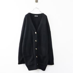 定価3.9万 2021AW ドゥーズィエムクラス Deuxieme Classe ビッグカーディガン Big Cardigan /ブラック カシミヤブレンド【2400013859745】｜tresorstore