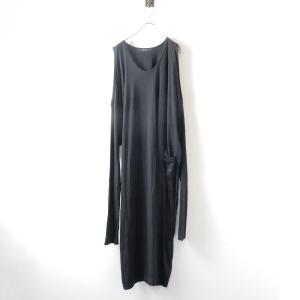 2点セット　リミフゥ ヨウジヤマモト コットン 変形ワンピース 黒 ブラック Yohji Yamamoto（ヨウジヤマモト） 【スプリングセール】美品 リミフゥ