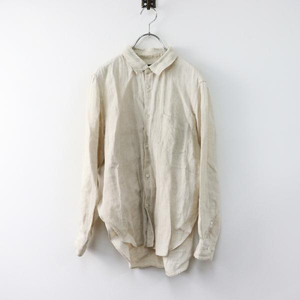 【スプリングセール】オールドマンズテーラー R&amp;D.M.Co- リネン スタンドカラーシャツ/ベージ...
