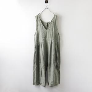 【期間限定価格】スタジオクリップ studio CLIP Vネックオールインワン M/カーキ サロペット パンツ ノースリーブ タック【2400014388039】