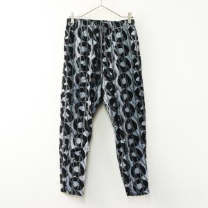 美品 ソウソウ sousou 高島縮 20/20 イージーテーパードパンツ 嵐 S｜ブラック グレー ボトムス ロング イージー【2400014605891】