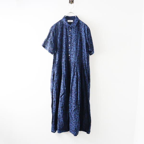 ソイル SOIL 80sボイルコットン ミディアム フラワープリント レギュラーカラーショートスリー...