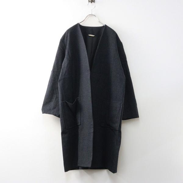 アーツアンドサイエンス ARTS&amp;SCIENCE Wool NO colar coat 前開きウール...