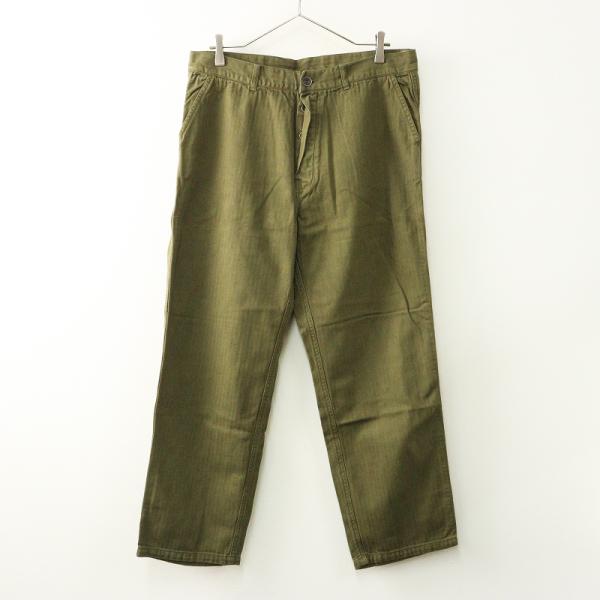 【期間限定価格】イチアンティークス ICHI Antiquites ボタンフライ ヘリンボーン コッ...
