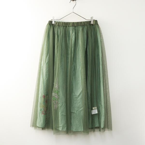 大きいサイズ アズノゥアズオオラカ AS KNOW AS olaca シアに咲く花スカート 3＼カー...