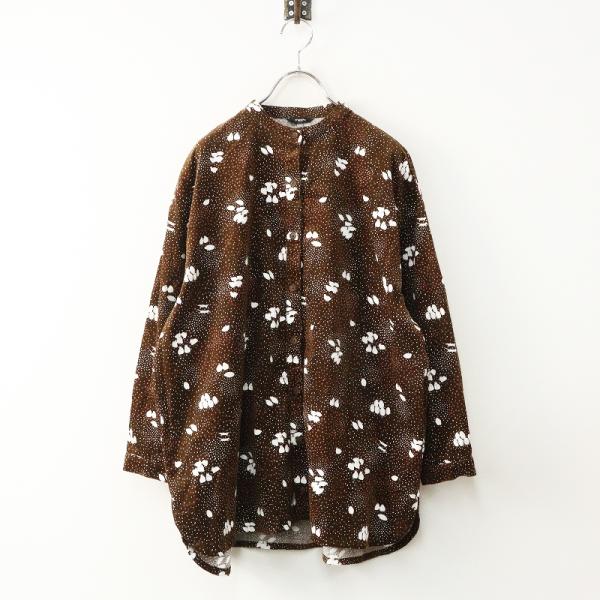 美品 2025FW マーブルシュッド marble SUD blizzard シャツ＼ブラウン コッ...