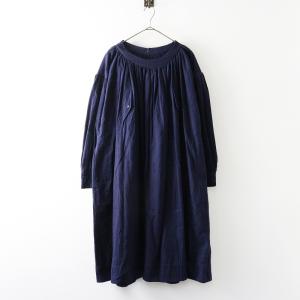 【期間限定価格】2025SS ヴェリテクール Veritecoeur LTD-104 LIMITED SERIES スモック ドレス F｜ネイビー ギャザー【2400014858785】