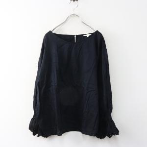 【期間限定価格】スタジオクリップ studio CLIP 袖フリル刺繍 ワイドブラウス M/ブラック トップス 長袖 ゆったり【2400014928280】