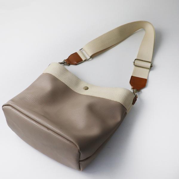 トプカピ ブレス TOPKAPI BREATH リプルネオレザーショルダーバッグ ベージュ系┃クロス...