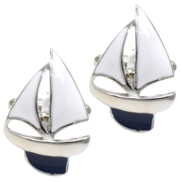 カフス ヨット 船 海 モチーフ カフス カフリンクス おもしろい 目立つ カジュアル 紳士用 スー...