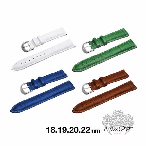 腕時計 ベルト 革 COLORS 18mm 19mm 20mm 21mm 22mm