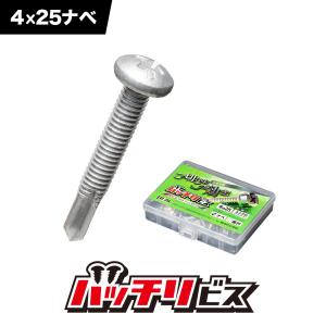 ドリルビス SUS410 4mm×19mm ナベ 細目 80本入 ステンレスビス なべ頭