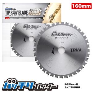 チップソー160mm 36P 鉄 ステンレス 金属用 刃 丸鋸 替刃 消音スリット入 充電 丸のこ 刃 鉄工用 切断機 バッチリカッター B-TS160