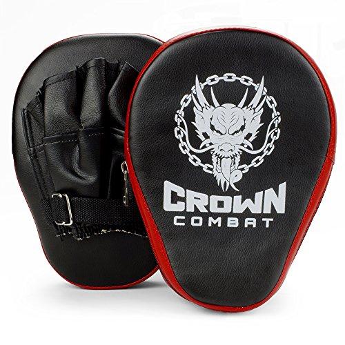 Curved PU Leather Punch Mitts Pair of 2 by Crown S...