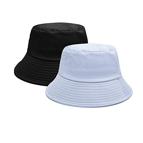 NPJY 2 Packs Bucket Hat for Women Men Cotton Summe...