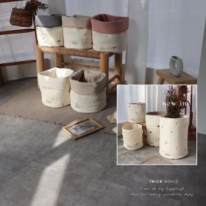 TRICK HOLIC Basket 刺繍キルティングバスケット L-size　おむつ専用バスケット　ヌビ　ヌビバスケット　トリックホリック
