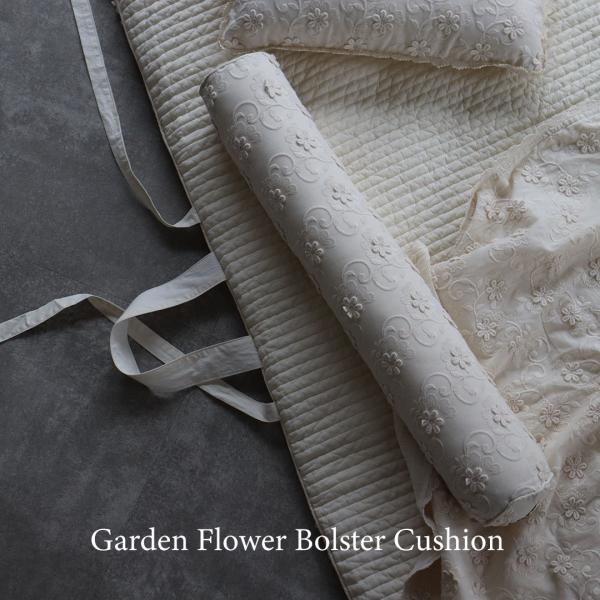 mini bolster cushion garden flower（約60×10cm）中綿付き m...