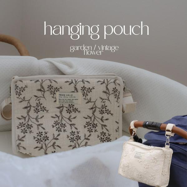 new Hanging pouch おむつポーチ　garden flower / vintage f...