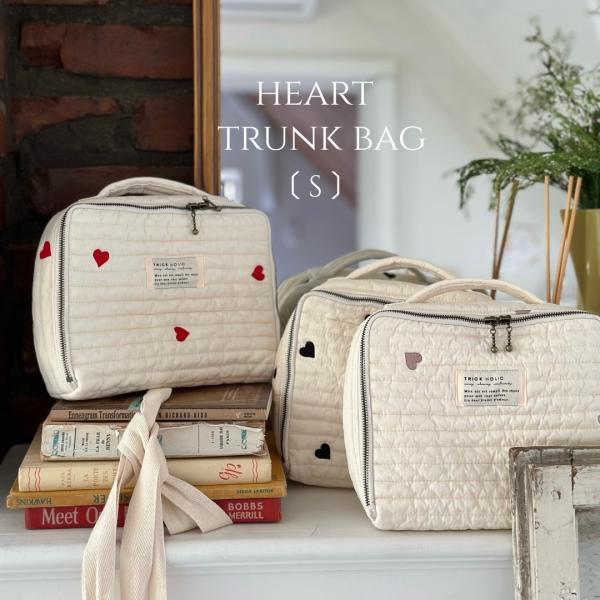 new Heart trunk bag S-size　トランクバッグ　ヌビ　ハート　刺繍トランクバッ...