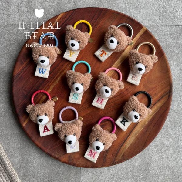 【5点までネコポス可】TRICK HOLIC オリジナル イニシャル ネームタグ（くま付き）