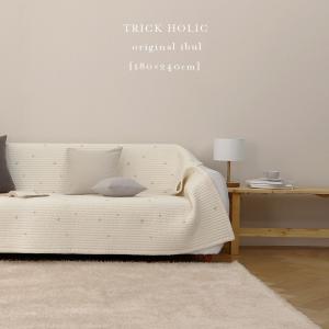 【10/29, 20時〜 再入荷】数量限定 中綿増量 星と月の刺繍イブル（約180×240cm）星月　刺繍　イブル　大判サイズ　継ぎ目なし　韓国本場オリジナル｜TRICKHOLIC