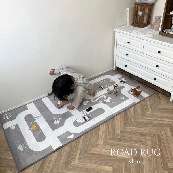 ROAD　RUG slim　（約75×170cm)　gray　道路マット　マット　ラグ　ラグマット　...