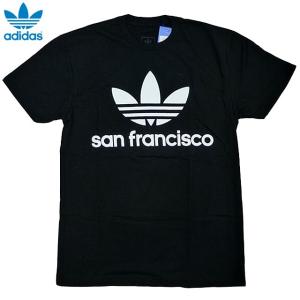 adidas ORIGINALS アディダス オリジナルス トレフォイル ロゴ San Francisco サンフランシスコ限定 Tシャツ 半袖 カットソー 黒【ゆうパケット対応】｜trickortreat