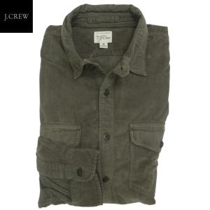 J.Crew Garment-Dyed Corduroy CPO Shirt ジェイクルー コーデュロイ CPOシャツ 海軍 カジュアルシャツ 長袖 グレー Fisherman Grey｜trickortreat