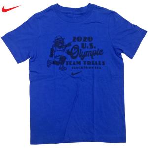 US企画 Boy's Nike Celebrates 2020 U.S. Olympic Team Trials Collection Tee ナイキ 子供用 キッズ Tシャツ 半袖 ロゴ イラスト 青【ゆうパケット対応】｜trickortreat