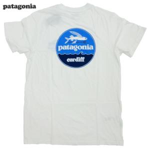Patagonia Hat Patch LW Cotton Tee Cardiff パタゴニア Tシャツ 半袖 ハットパッチ ジェフ・マクフェトリッジ 白 カーディフ限定【ゆうパケット対応】｜trickortreat
