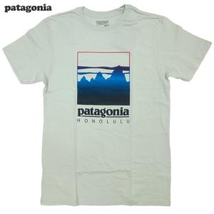 Patagonia Boxfitz LW Cotton Tee Honolulu パタゴニア Tシャツ 半袖 ボックスロゴ オーガニックコットン Tailored Grey ホノルル限定【ゆうパケット対応】