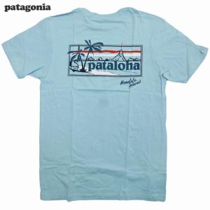Patagonia Pataloha Sign LW Cotton Tee Honolulu パタゴニア Tシャツ 半袖 パタロハ オーガニックコットン Tubular Blue ホノルル限定【ゆうパケット対応】｜trickortreat